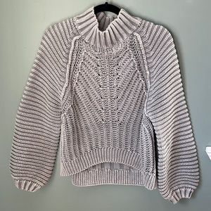 Free people mock neck heavy knit sweater